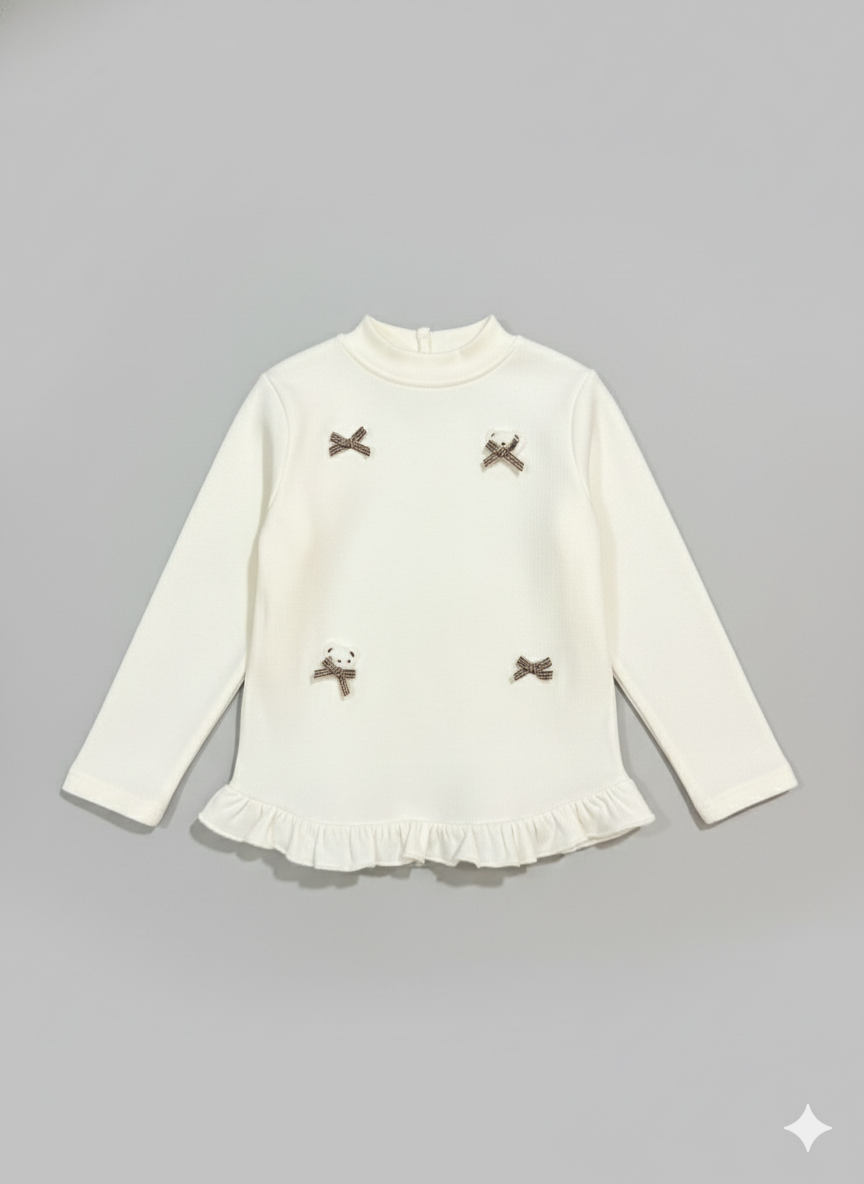 Frill Bow Sweatshirt