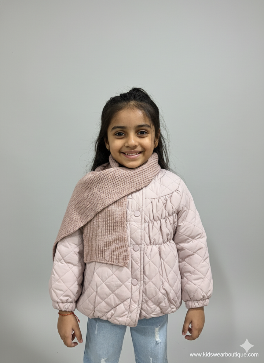 Lilac Puff Quilted Jacket