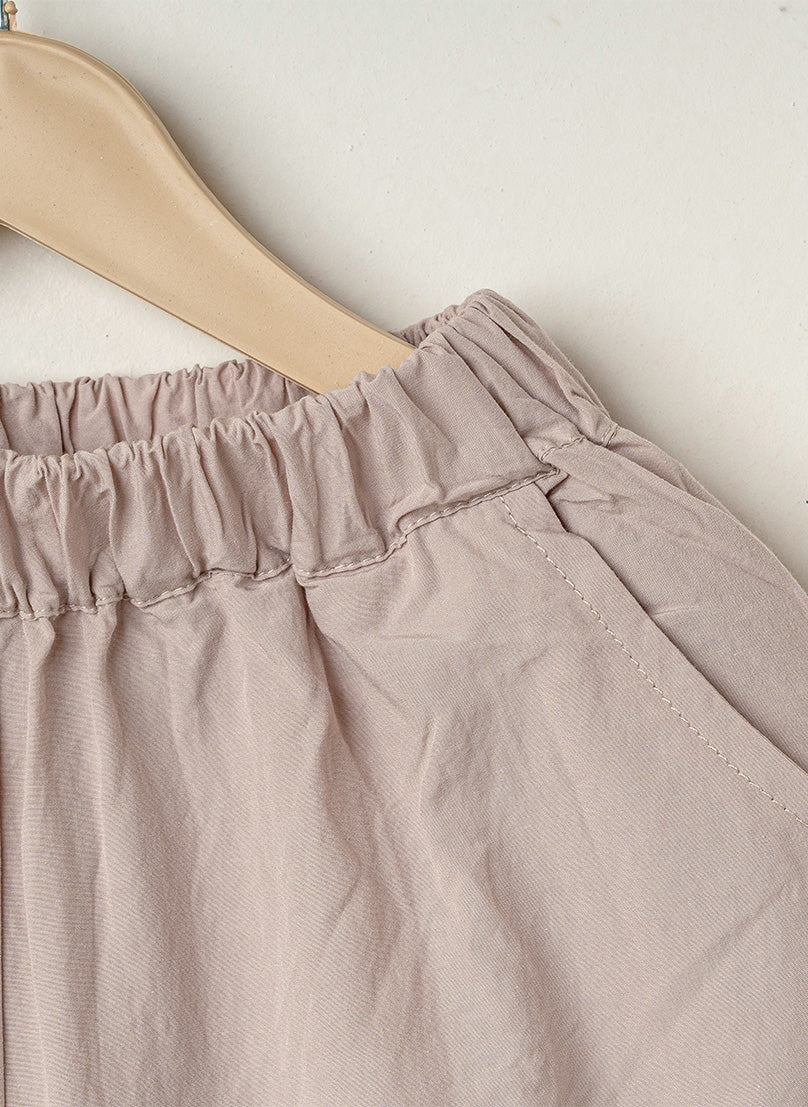 Light Beige Ruffle Pants