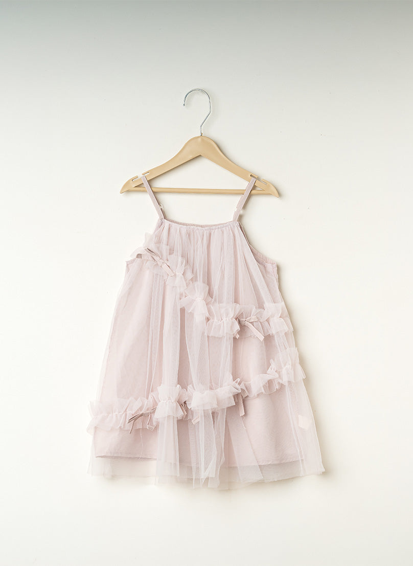 Soft Lilac Dreamy Mist Ruffled Party Dress