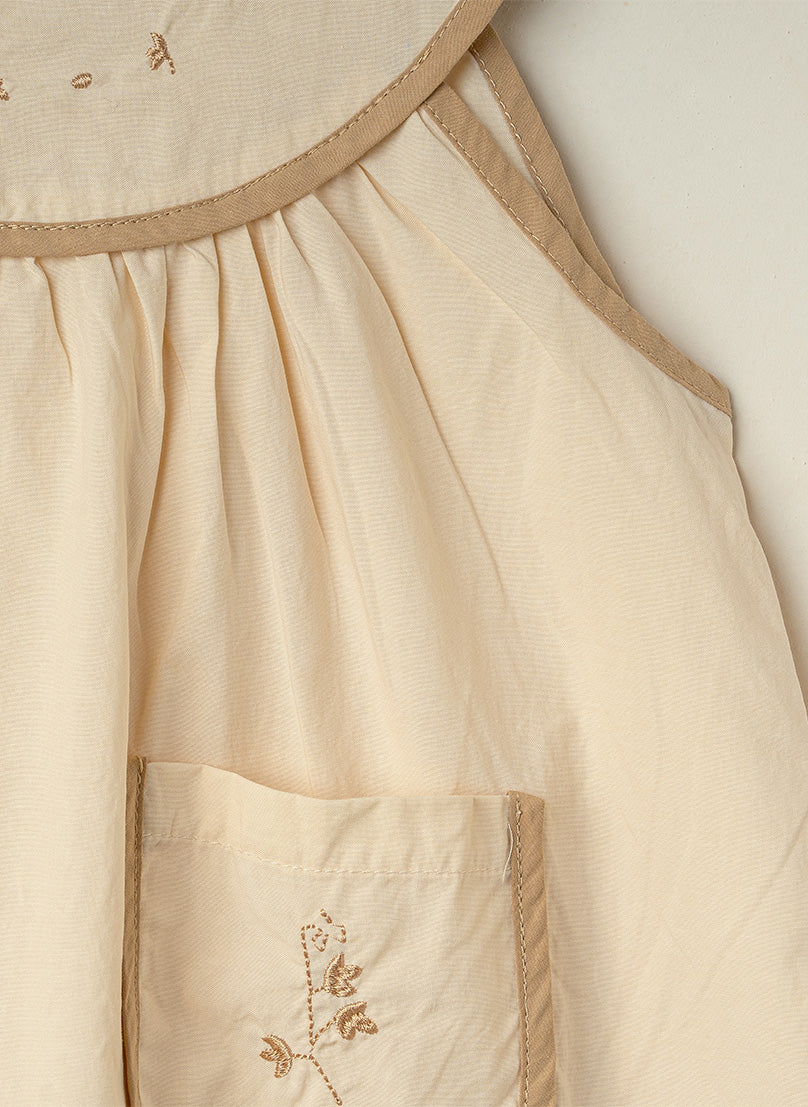 Cream Embroidered Pinafore