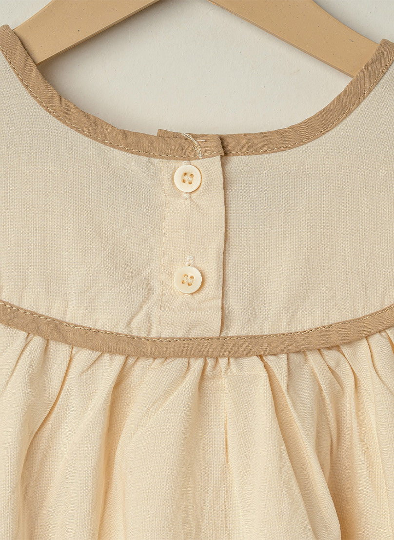 Cream Embroidered Pinafore