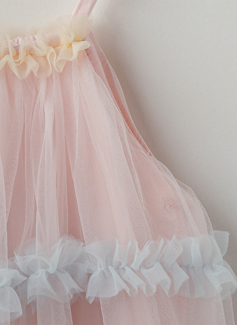 Pastel Ruffle Tulle Dress