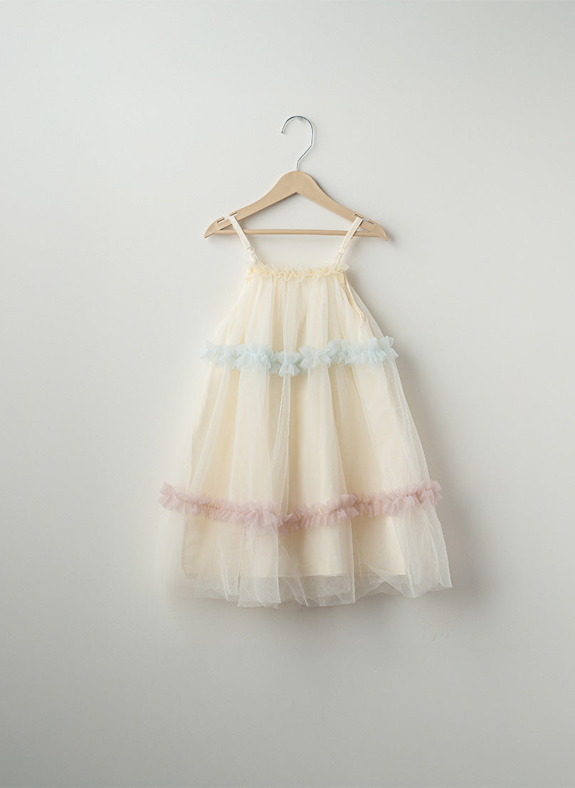 Pastel Ruffle Tulle Dress