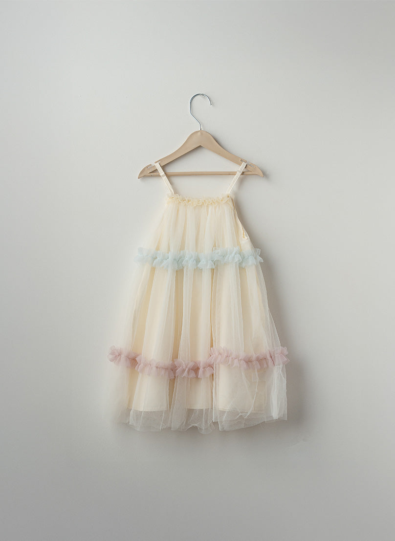 Pastel Ruffle Tulle Dress
