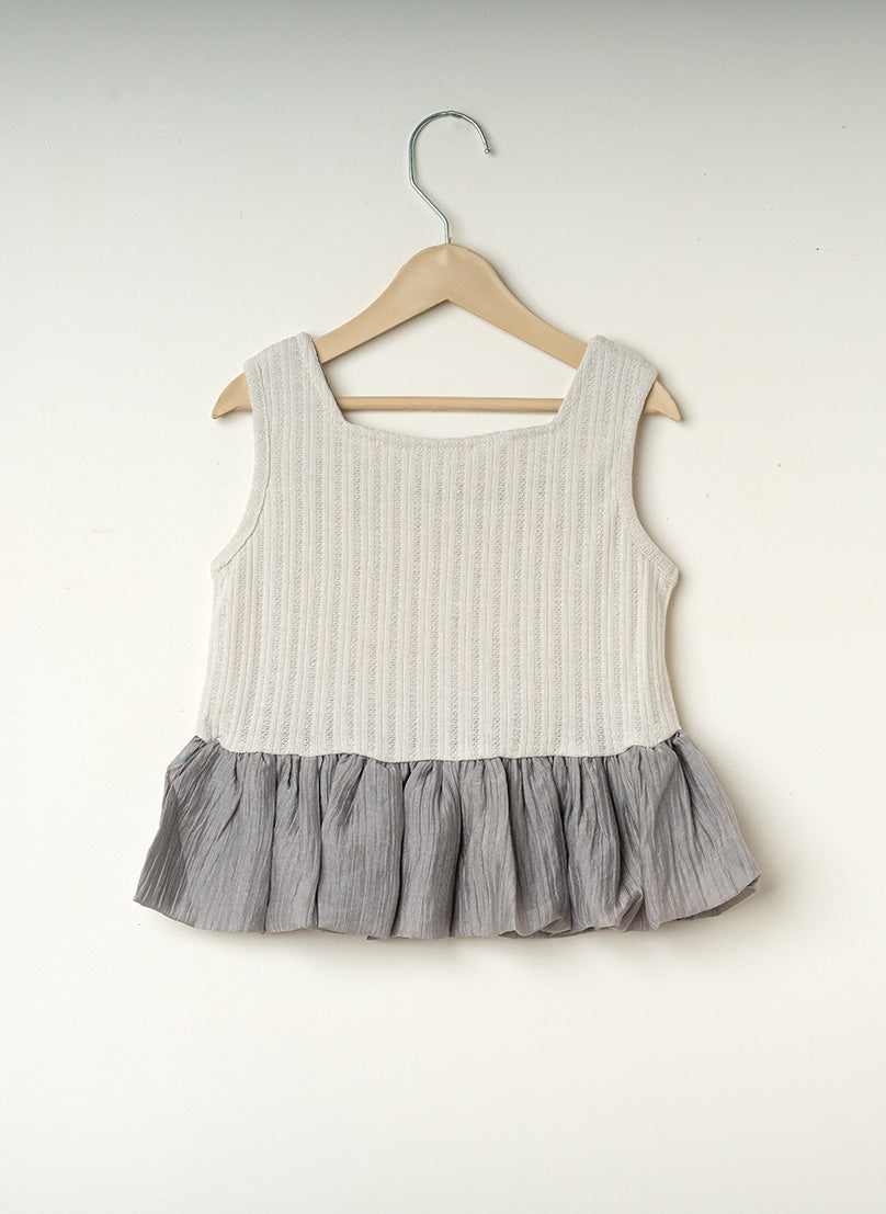 Grey Peplum Top