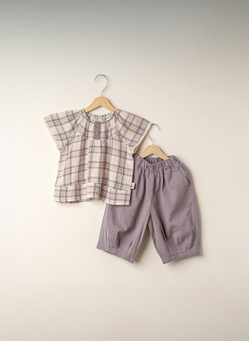 Dusty Purple The Checkered Charm Set