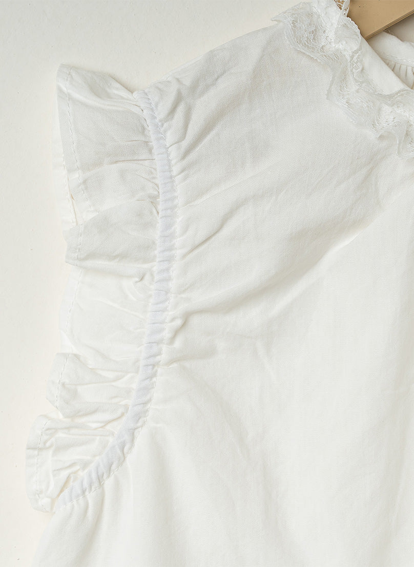 White Peplum Top