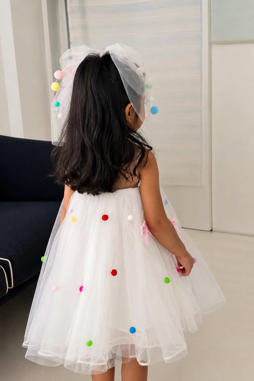 MINI POMPOM DRESS