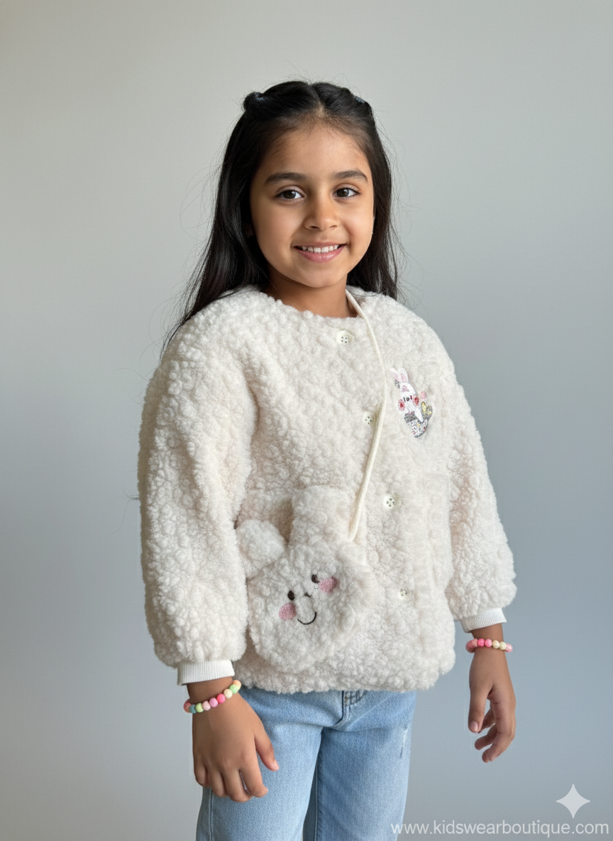 Ivory Heart Ruffle Dress