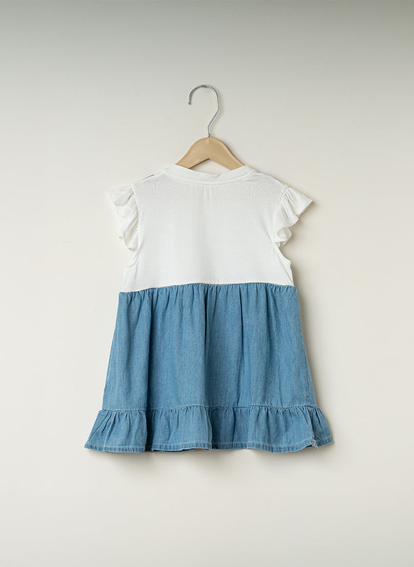 Bow Layered Pinafore Dress