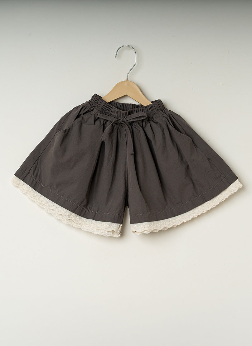 Charcoal Lace Shorts