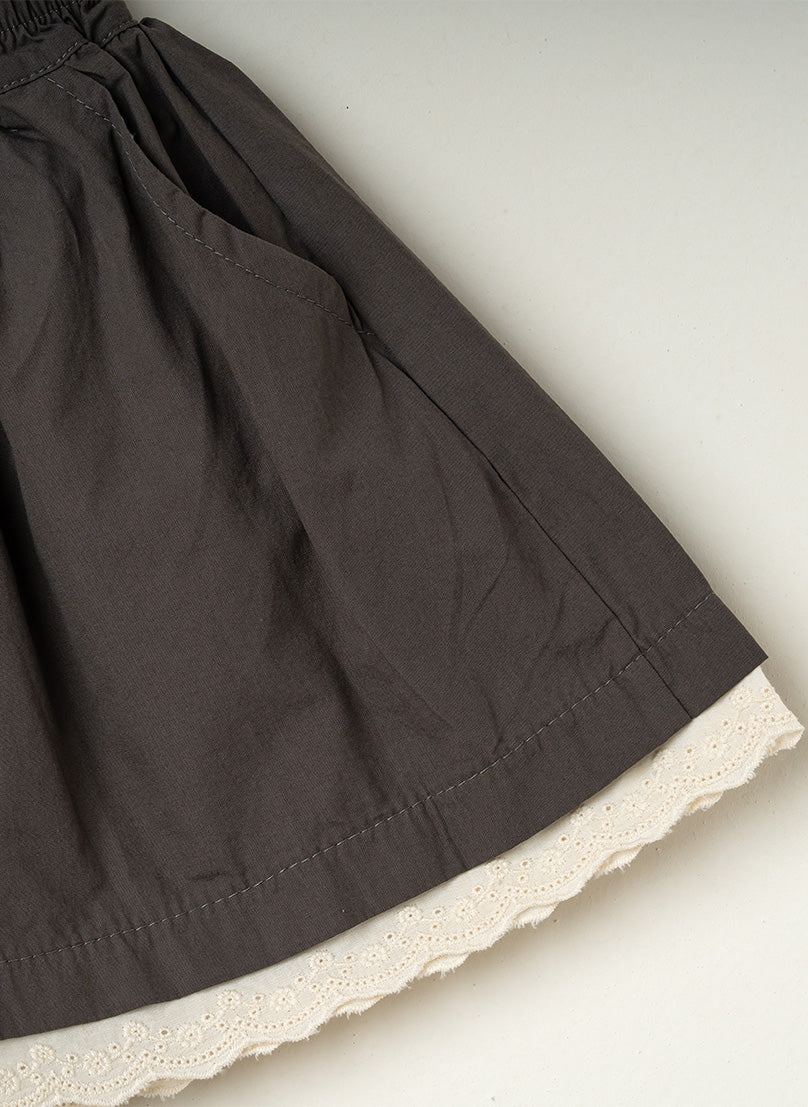 Charcoal Lace Shorts