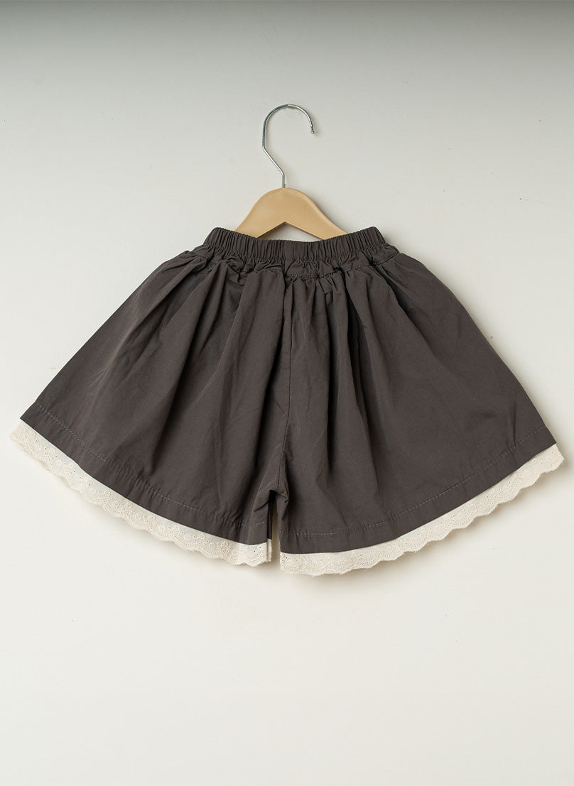 Charcoal Lace Shorts