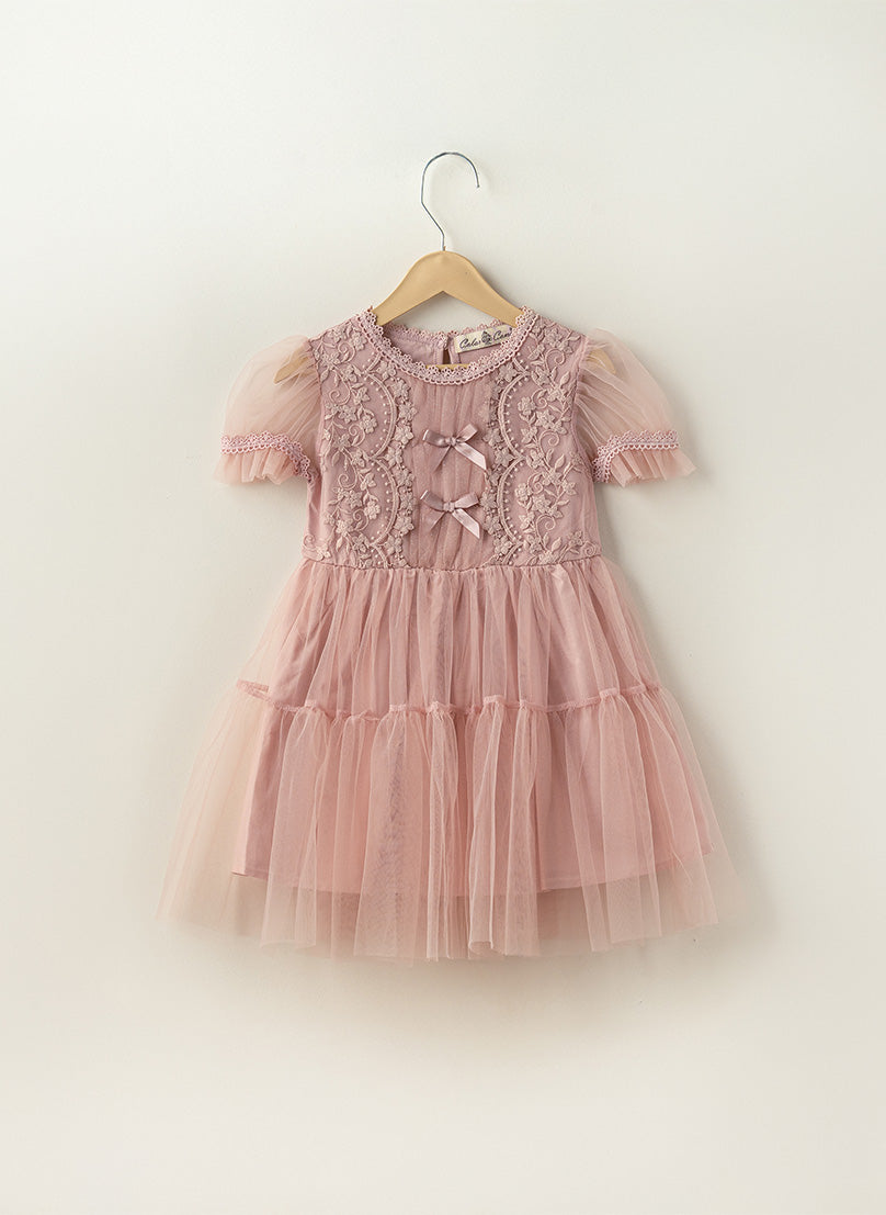 Hazel Ruffled Bow Dress