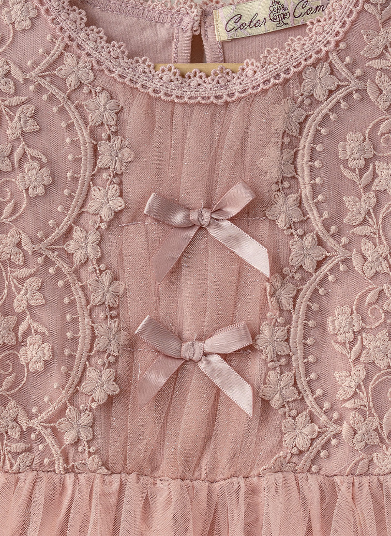 Hazel Ruffled Bow Dress