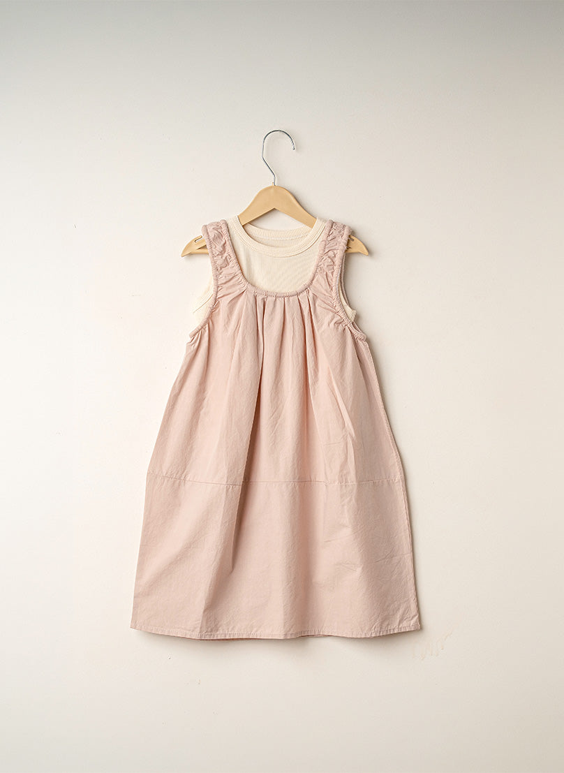 Cream Pink Lily Dress