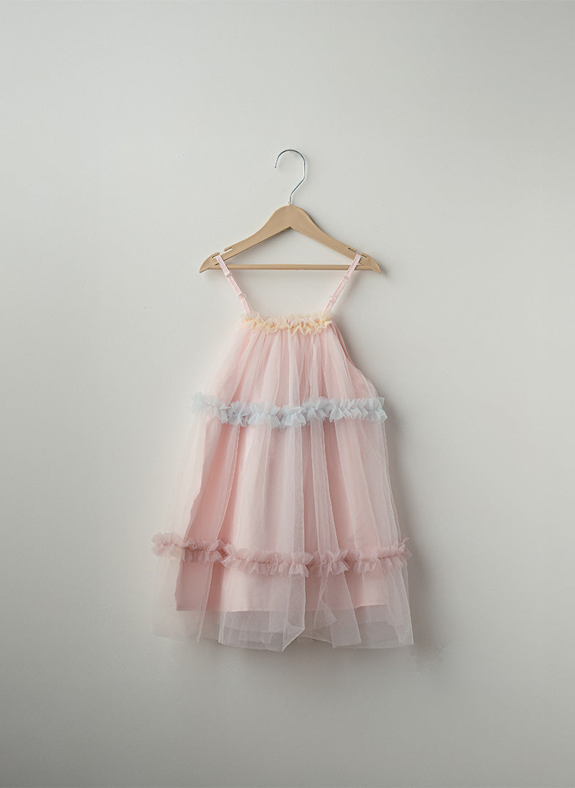Pastel Ruffle Tulle Dress