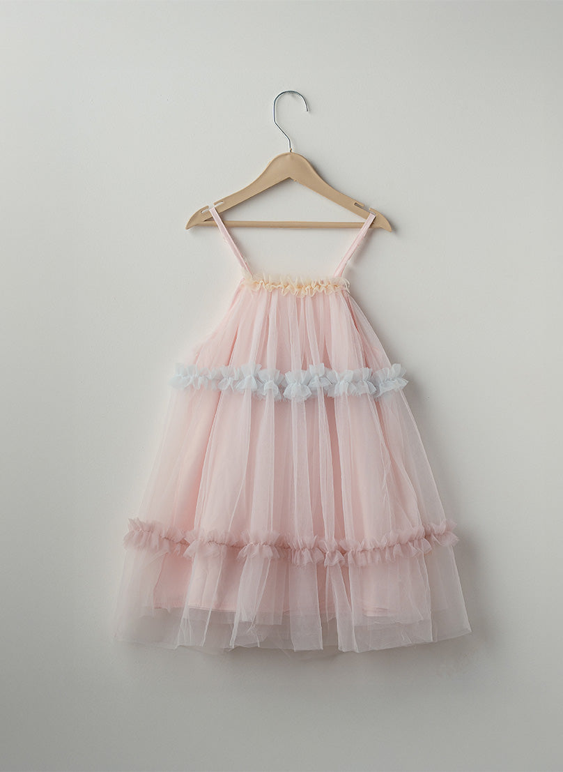 Pastel Ruffle Tulle Dress