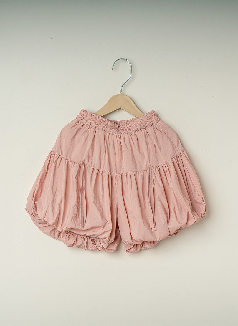 Pink Tiered Ballon Shorts