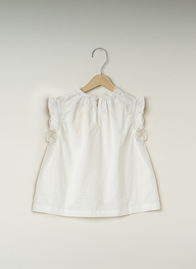 White Peplum Top