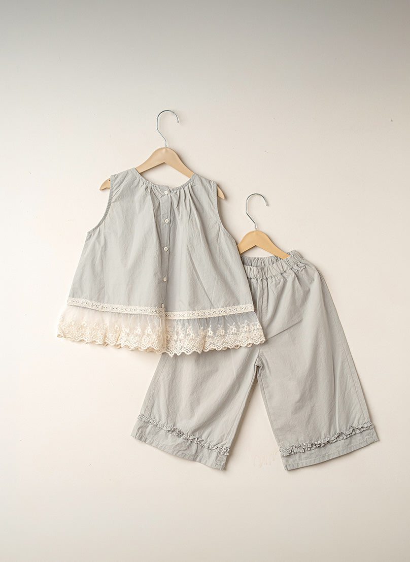Dusty Light Blue lace Cord set