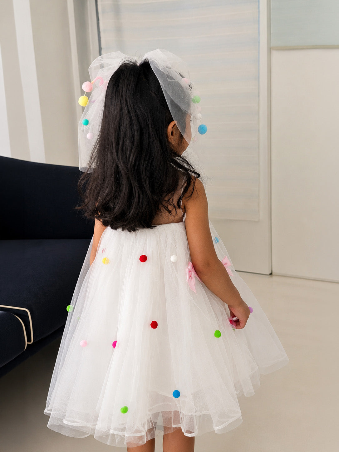 MINI POMPOM DRESS